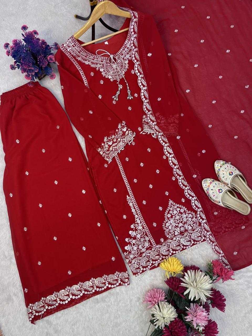 Ynf Faux Georgette RIN212 7057 Suits & Dresses Wholesale Embroidery Suits Georgette Suit Designer Suits Manufacturer
