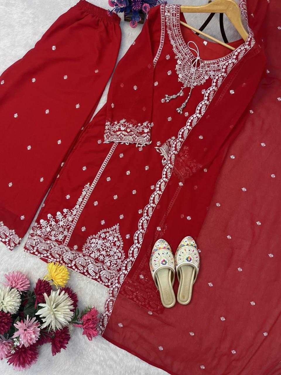 Ynf Faux Georgette RIN212 7057 Suits & Dresses Wholesale Embroidery Suits Georgette Suit Designer Suits Manufacturer