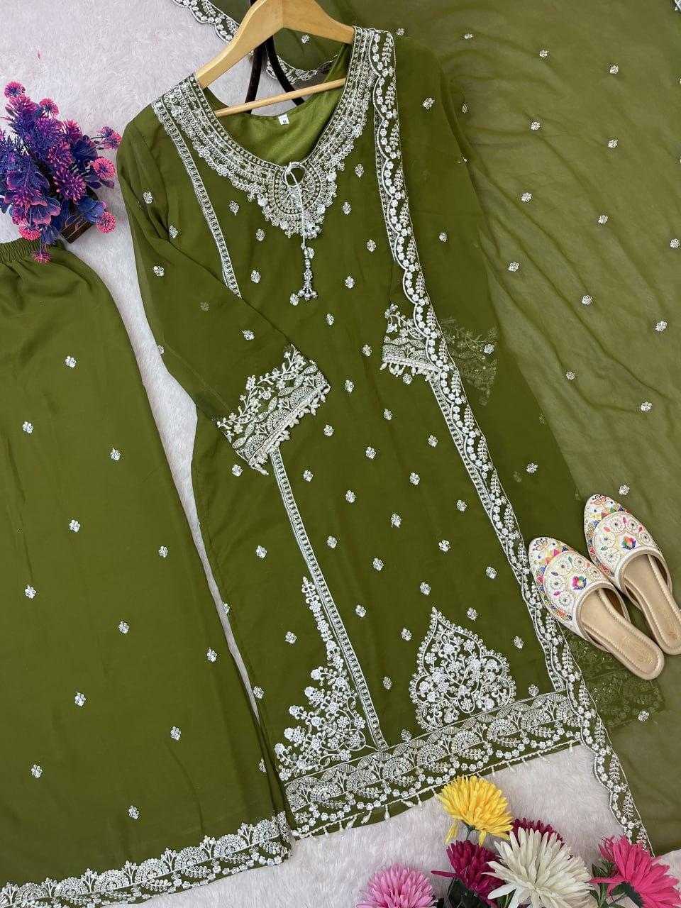 Ynf Faux Georgette RIN212 7057 Suits & Dresses Wholesale Embroidery Suits Georgette Suit Designer Suits Manufacturer