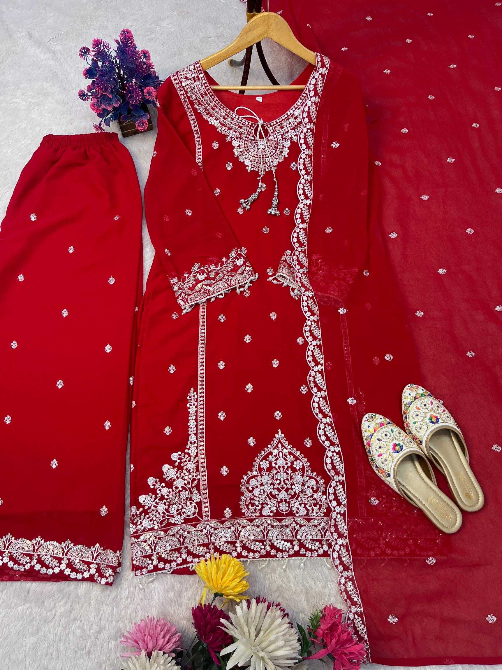 Ynf Faux Georgette RIN212 7057 Suits & Dresses Wholesale Embroidery Suits Georgette Suit Designer Suits Manufacturer