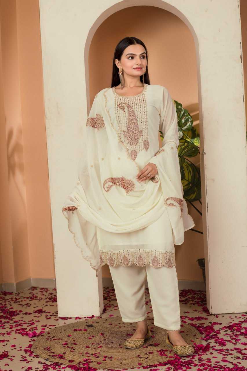 Ynf Faux Georgette RIN212 7062 Suits & Dresses Wedding Collections Festive Collections Wholesale Embroidery Suits Georgette Suit Wedding Outfits Manufacturer
