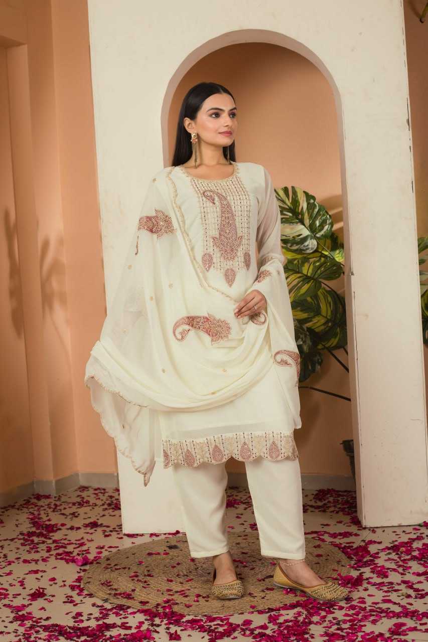 Ynf Faux Georgette RIN212 7062 Suits & Dresses Wedding Collections Festive Collections Wholesale Embroidery Suits Georgette Suit Wedding Outfits Manufacturer