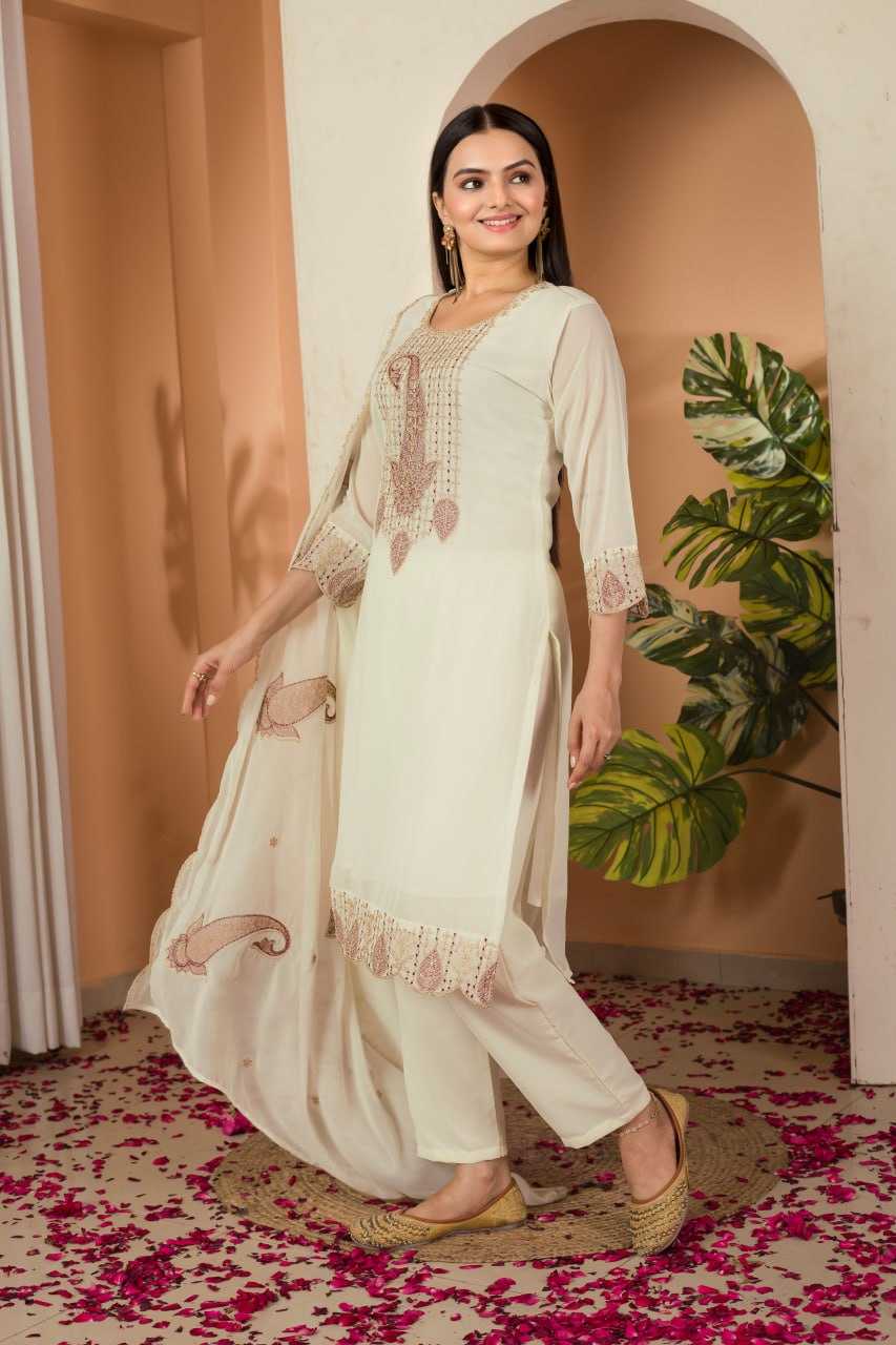 Ynf Faux Georgette RIN212 7062 Suits & Dresses Wedding Collections Festive Collections Wholesale Embroidery Suits Georgette Suit Wedding Outfits Manufacturer
