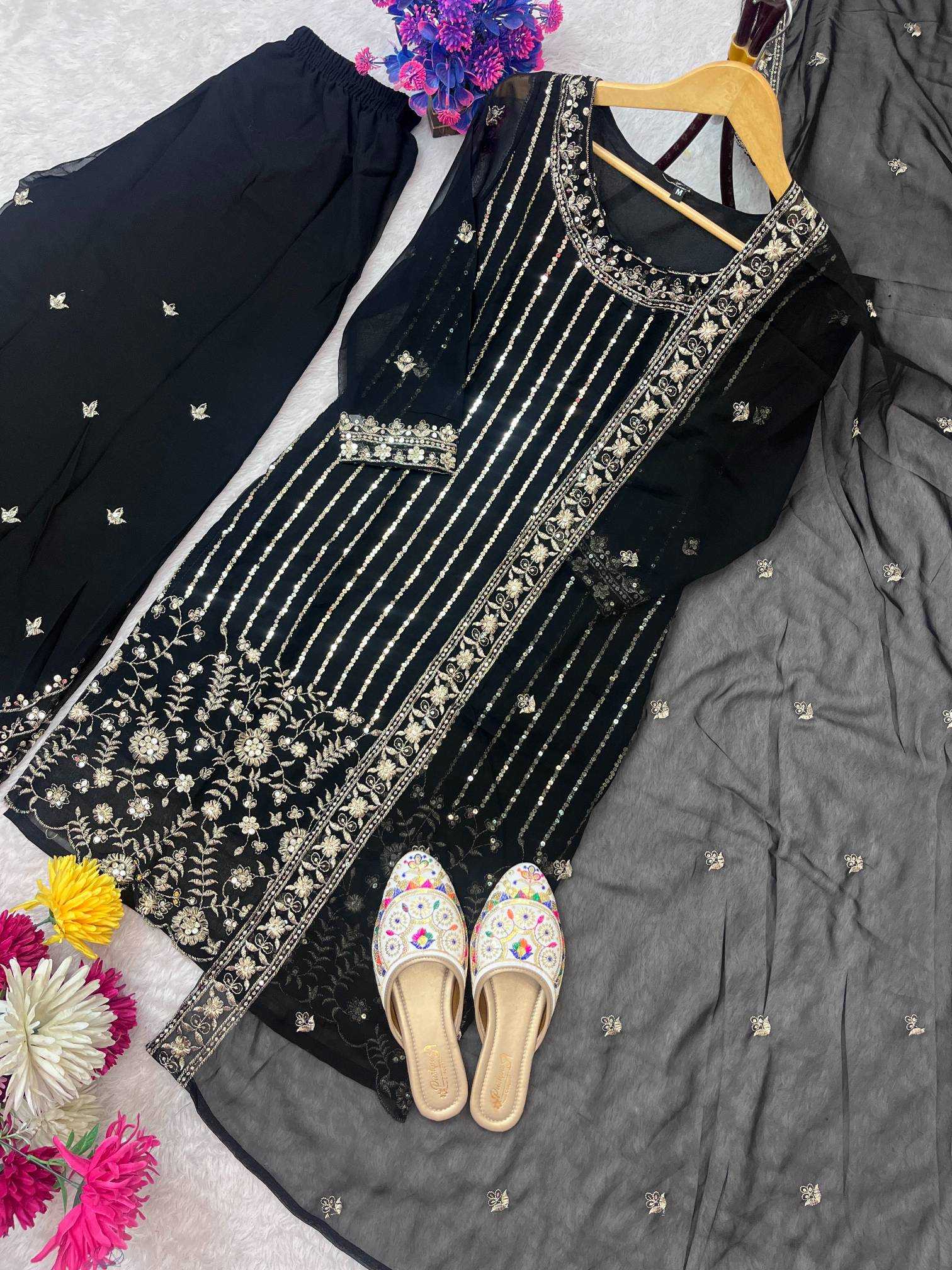 Ynf Faux Georgette RIN212 7066 Suits & Dresses Wholesale Embroidery Suits Georgette Suit Manufacturer