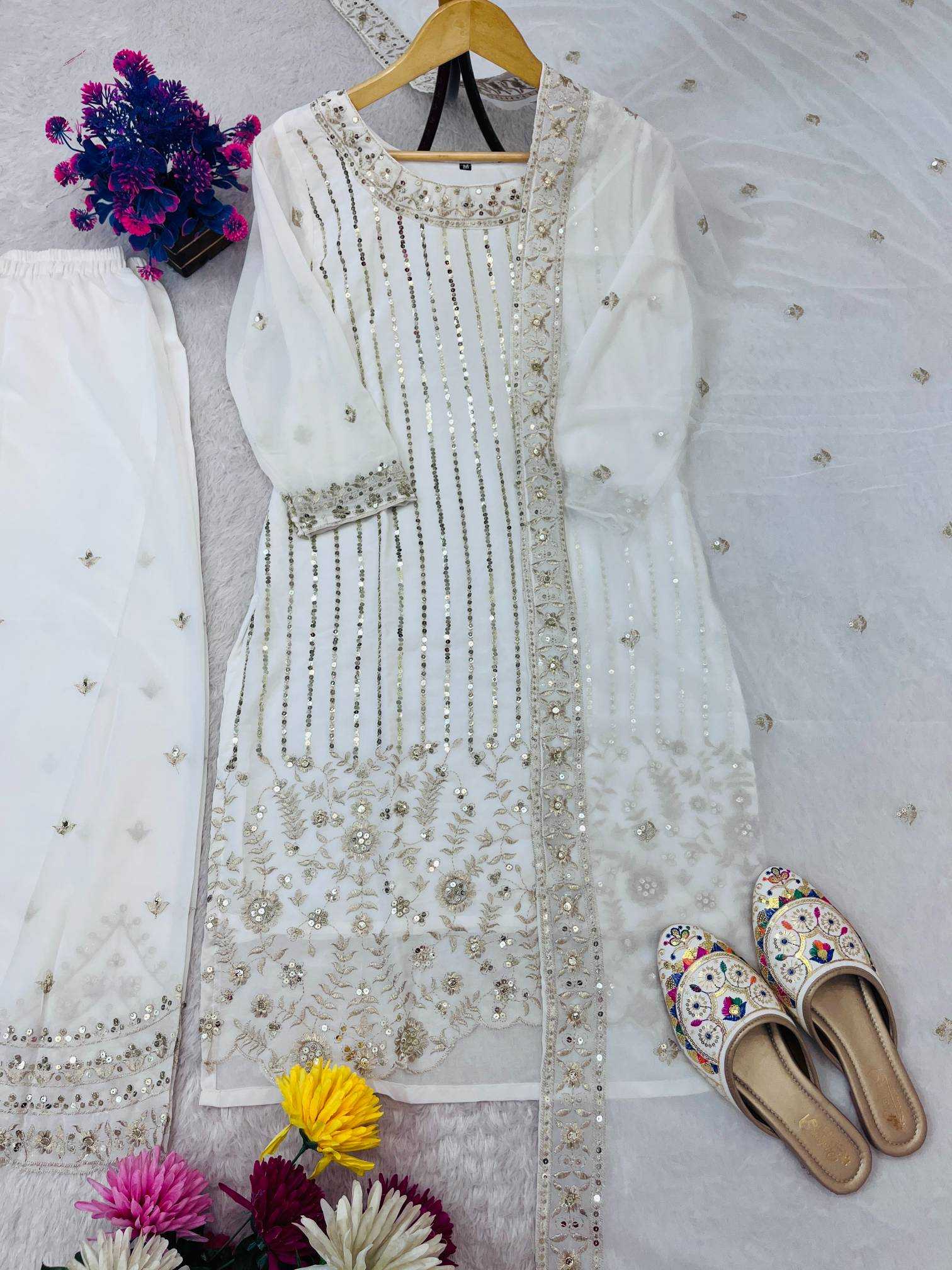 Ynf Faux Georgette RIN212 7066 Suits & Dresses Wholesale Embroidery Suits Georgette Suit Manufacturer