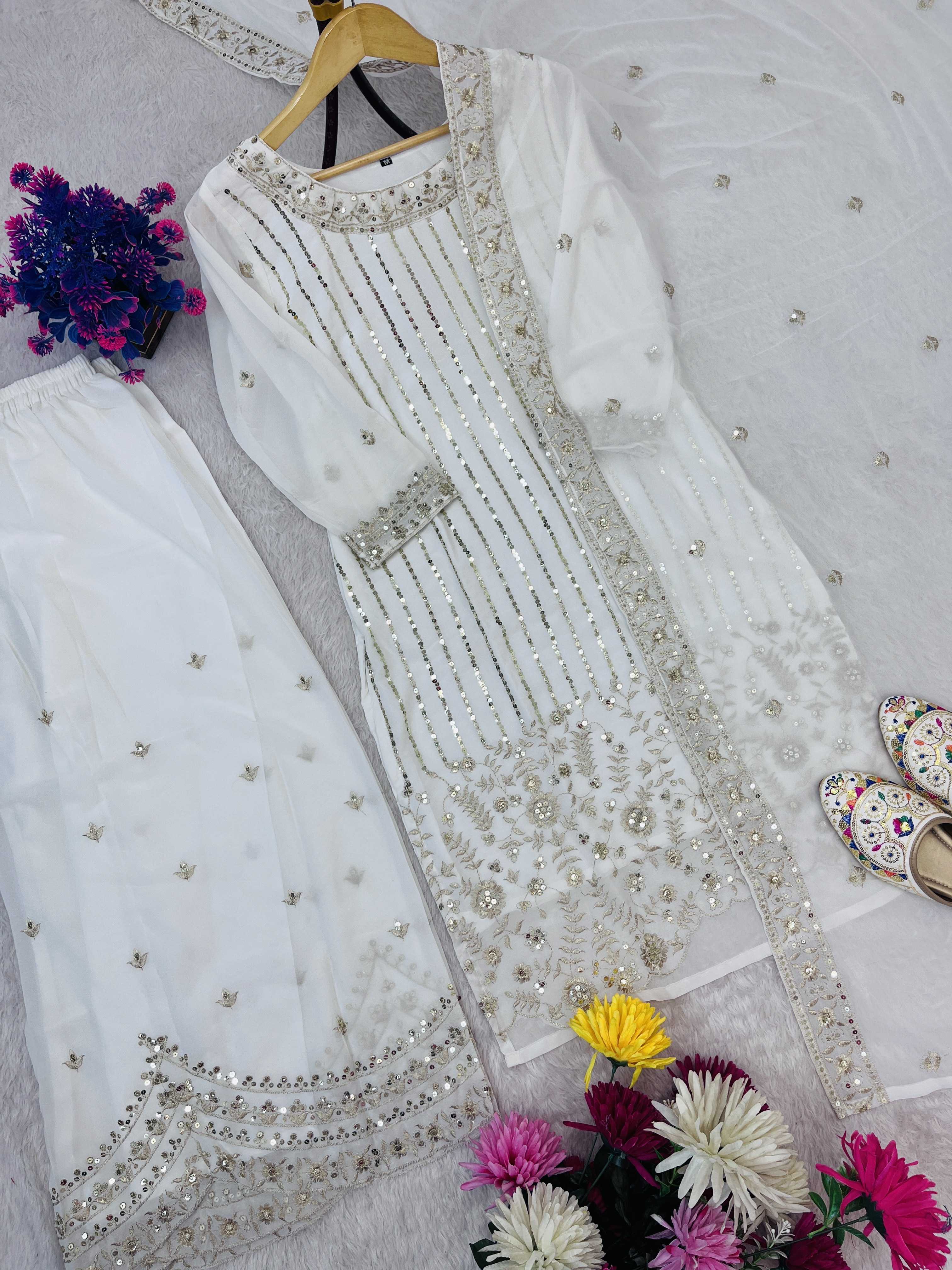 Ynf Faux Georgette RIN212 7066 Suits & Dresses Wholesale Embroidery Suits Georgette Suit Manufacturer