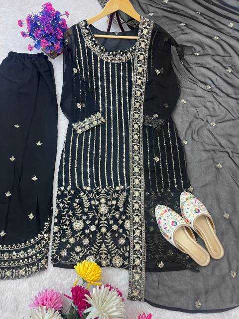 Ynf Faux Georgette RIN212 7066 Suits & Dresses Wholesale Embroidery Suits Georgette Suit Manufacturer