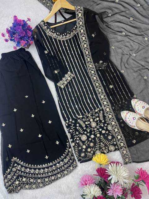 Ynf Faux Georgette RIN212 7066 Suits & Dresses Wholesale Embroidery Suits Georgette Suit Manufacturer