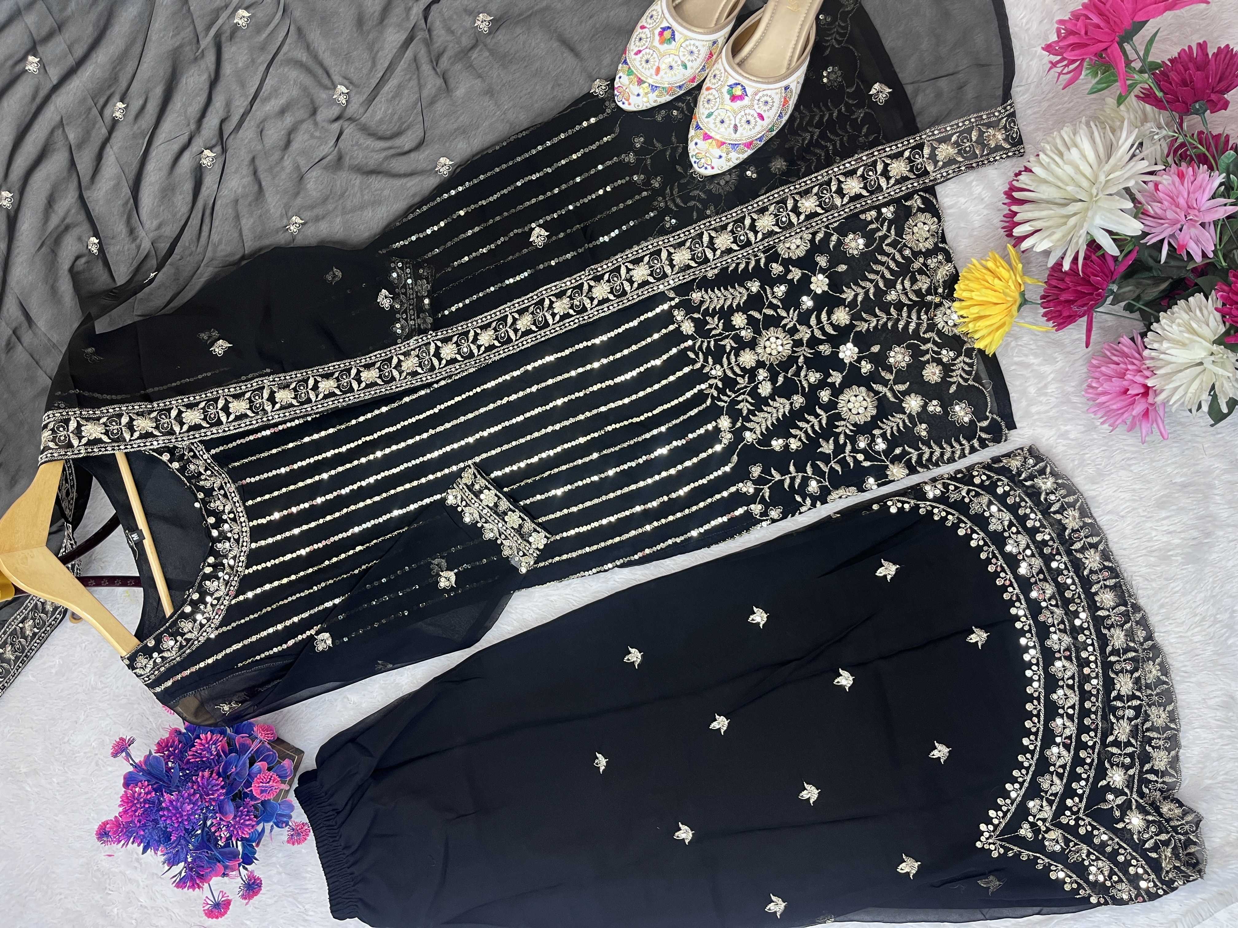 Ynf Faux Georgette RIN212 7066 Suits & Dresses Wholesale Embroidery Suits Georgette Suit Manufacturer