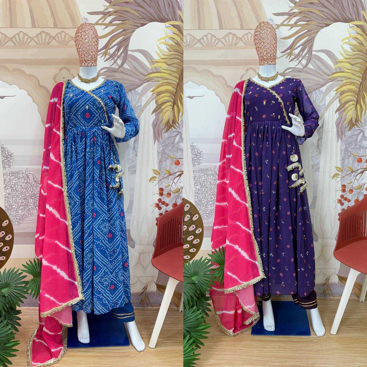 Ynf Faux Georgette RIN215 1116 Gowns Wholesale Embroidery Gowns Anarkali Gown Manufacturer