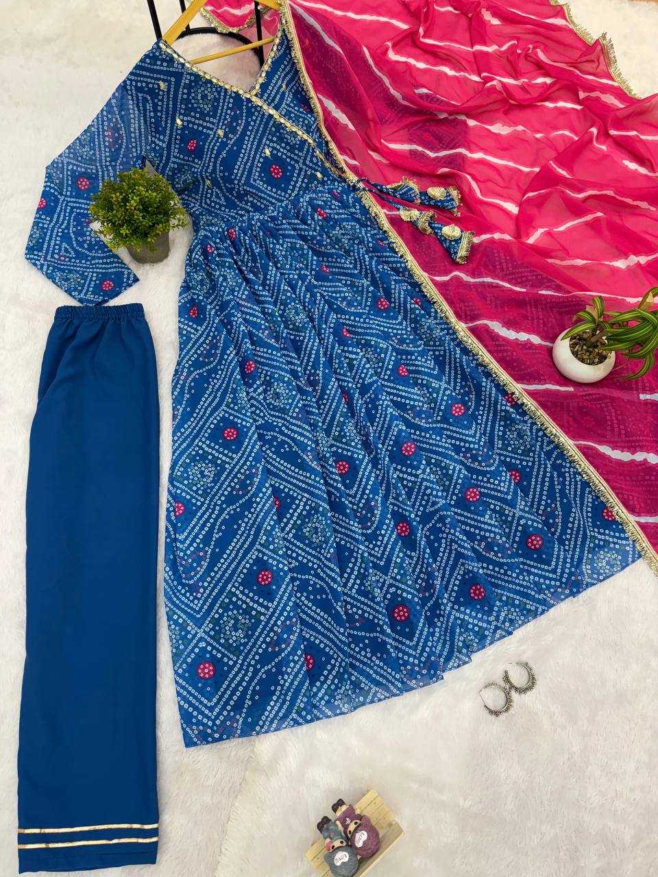 Ynf Faux Georgette RIN215 1116 Gowns Wholesale Embroidery Gowns Anarkali Gown Manufacturer