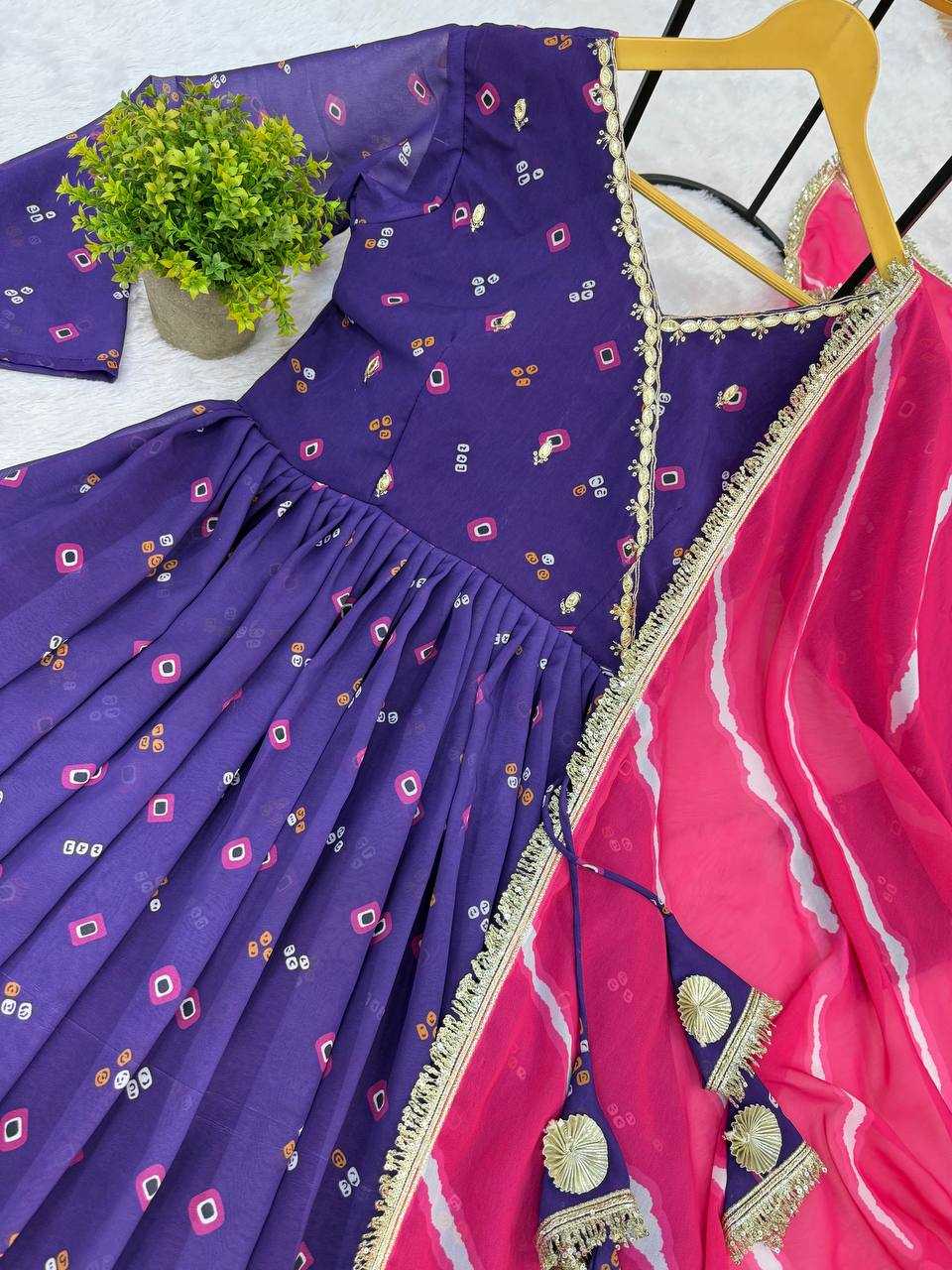 Ynf Faux Georgette RIN215 1116 Gowns Wholesale Embroidery Gowns Anarkali Gown Manufacturer
