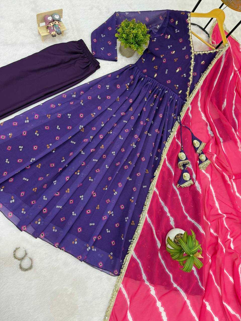 Ynf Faux Georgette RIN215 1116 Gowns Wholesale Embroidery Gowns Anarkali Gown Manufacturer