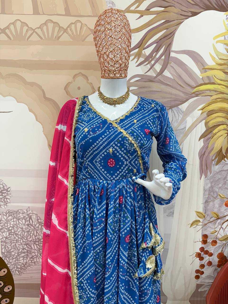 Ynf Faux Georgette RIN215 1116 Gowns Wholesale Embroidery Gowns Anarkali Gown Manufacturer