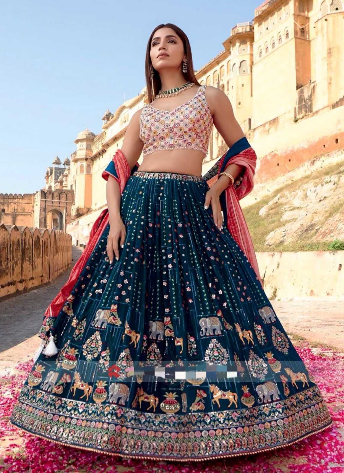 Ynf Faux Georgette RIN222 COLOR ADD Lehengas Wholesale Silk Lehenga Wedding Lehenga Georgette Lehenga Manufacturer