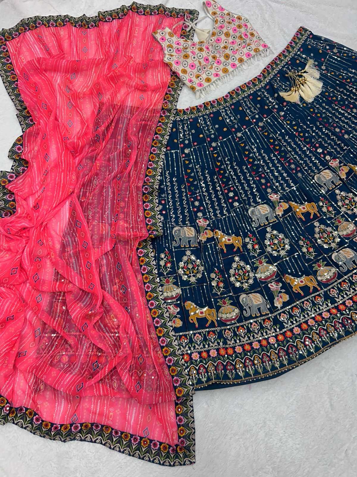 Ynf Faux Georgette RIN222 COLOR ADD Lehengas Wholesale Silk Lehenga Wedding Lehenga Georgette Lehenga Manufacturer