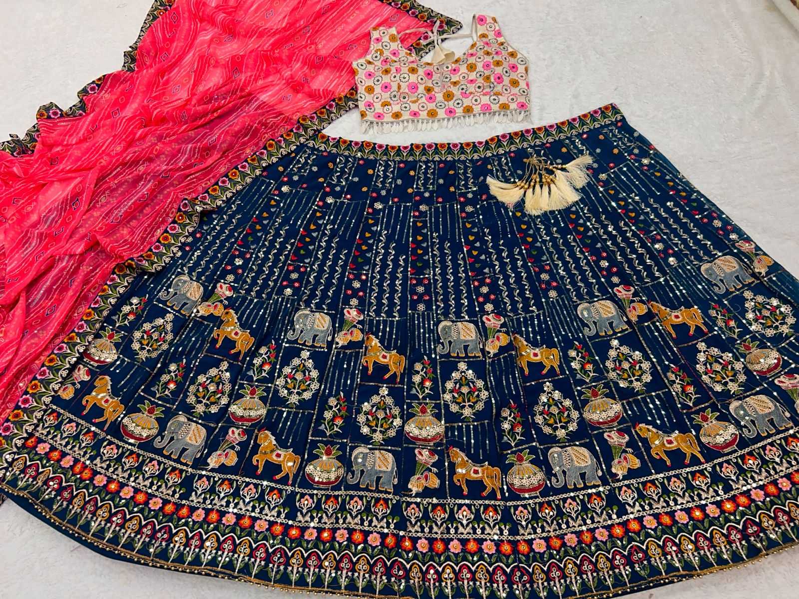 Ynf Faux Georgette RIN222 COLOR ADD Lehengas Wholesale Silk Lehenga Wedding Lehenga Georgette Lehenga Manufacturer