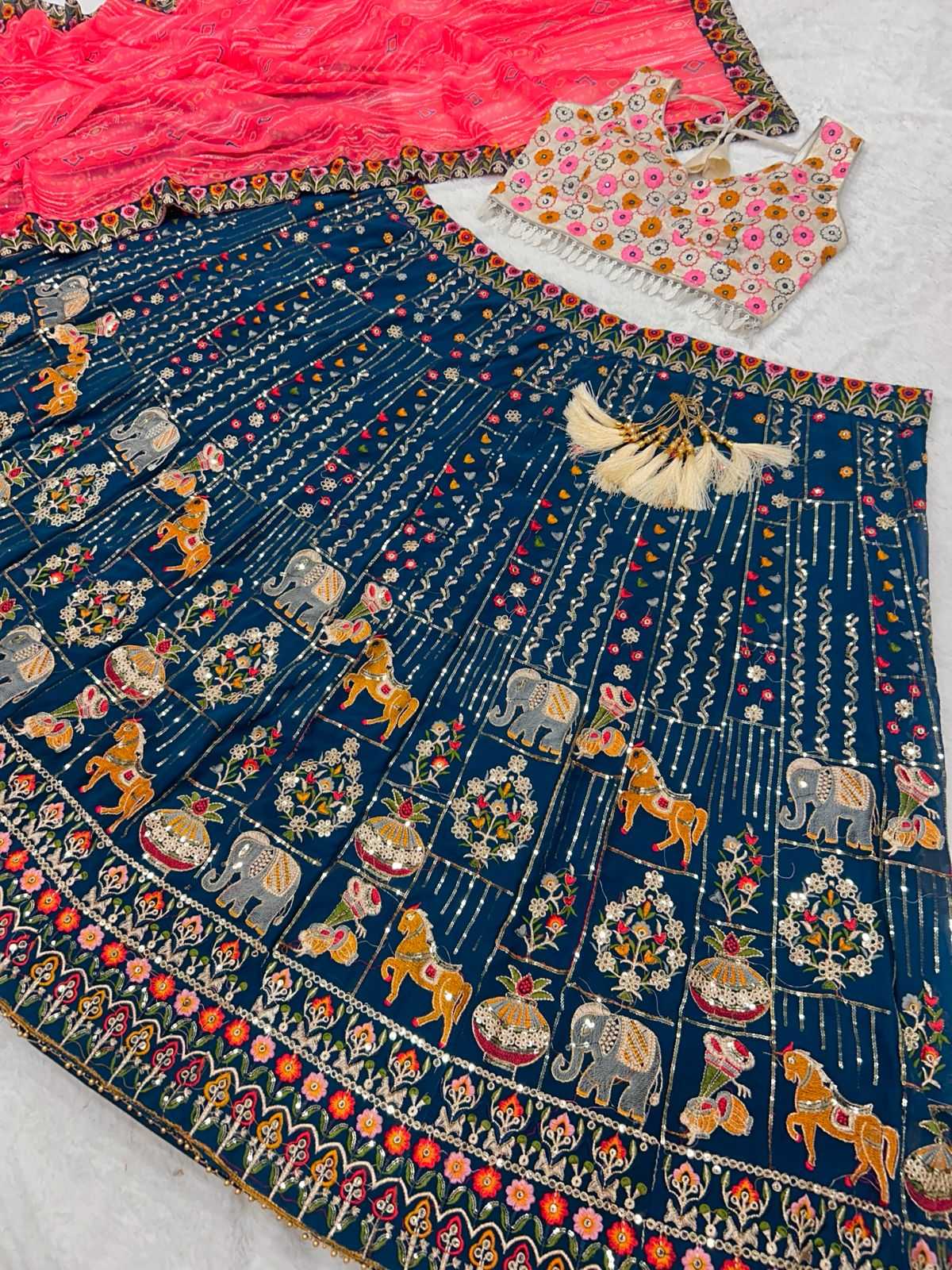 Ynf Faux Georgette RIN222 COLOR ADD Lehengas Wholesale Silk Lehenga Wedding Lehenga Georgette Lehenga Manufacturer