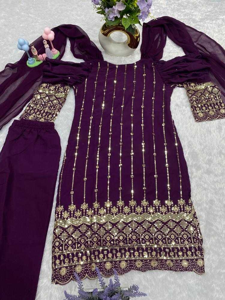 Ynf Faux Georgette RIN222 Decent Suits & Dresses Wholesale Embroidery Suits Georgette Suit Zari Work Suit Manufacturer