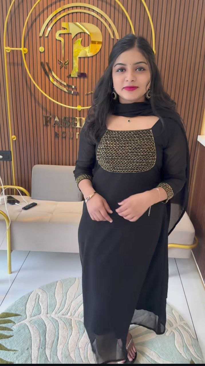 Ynf Faux Georgette RIN226 INCH Gowns Wedding Collections Festive Collections Wholesale Georgette Gown Party Wear Gowns Gown With Dupatta Manufacturer