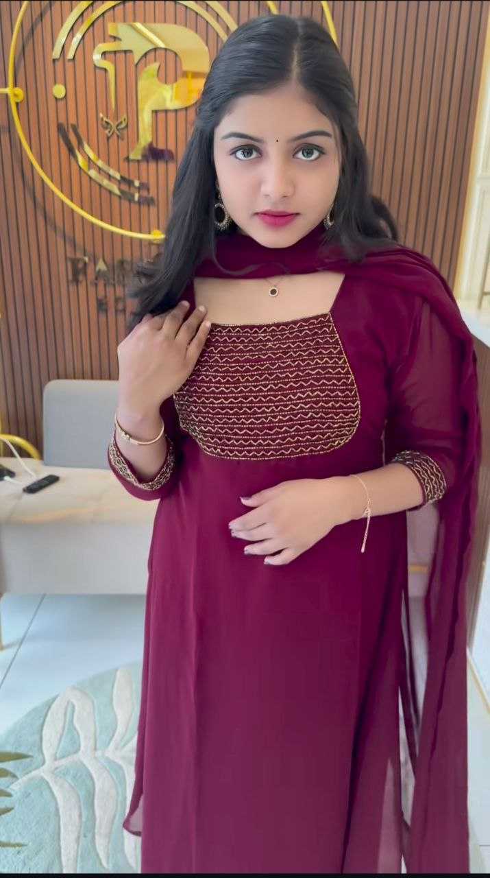 Ynf Faux Georgette RIN226 INCH Gowns Wedding Collections Festive Collections Wholesale Georgette Gown Party Wear Gowns Gown With Dupatta Manufacturer