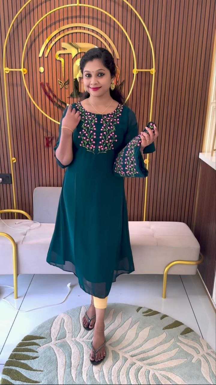 Ynf Faux Georgette RIN226 JUMIA Gowns Wholesale Embroidery Gowns Georgette Gown Manufacturer