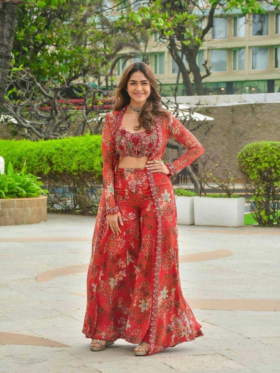 Ynf Faux Georgette RIN227 1126 Suits & Dresses Bollywood Collections Wholesale Ladies Suits Sharara Salwar Suits Indo Western Dresses Embroidery Suits MRUNAL THAKUR Manufacturer