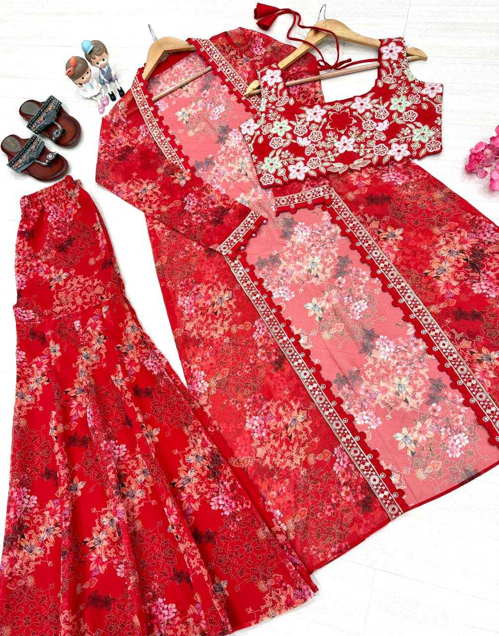 Ynf Faux Georgette RIN227 1126 Suits & Dresses Bollywood Collections Wholesale Ladies Suits Sharara Salwar Suits Indo Western Dresses Embroidery Suits MRUNAL THAKUR Manufacturer