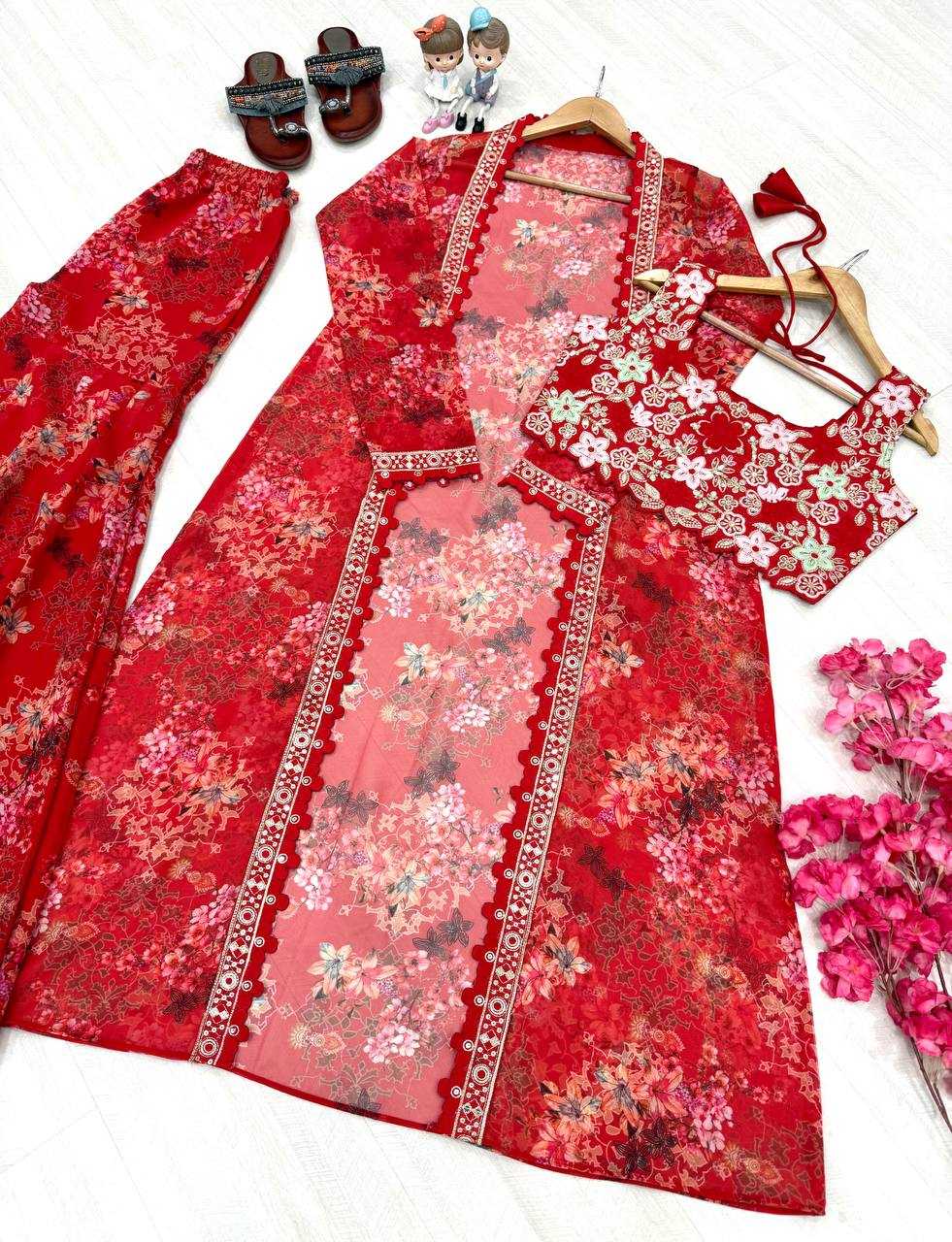 Ynf Faux Georgette RIN227 1126 Suits & Dresses Bollywood Collections Wholesale Ladies Suits Sharara Salwar Suits Indo Western Dresses Embroidery Suits MRUNAL THAKUR Manufacturer
