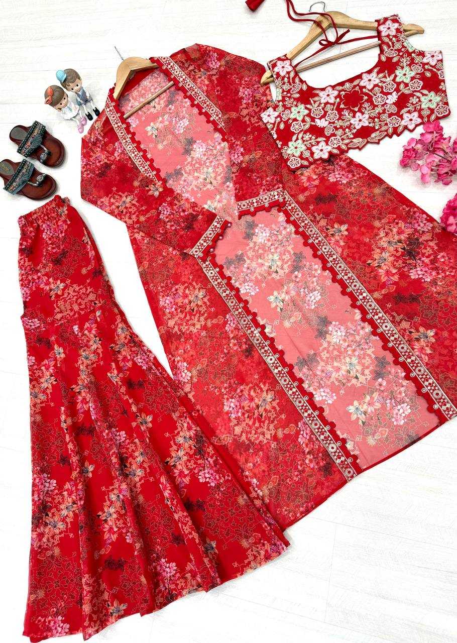 Ynf Faux Georgette RIN227 1126 Suits & Dresses Bollywood Collections Wholesale Ladies Suits Sharara Salwar Suits Indo Western Dresses Embroidery Suits MRUNAL THAKUR Manufacturer