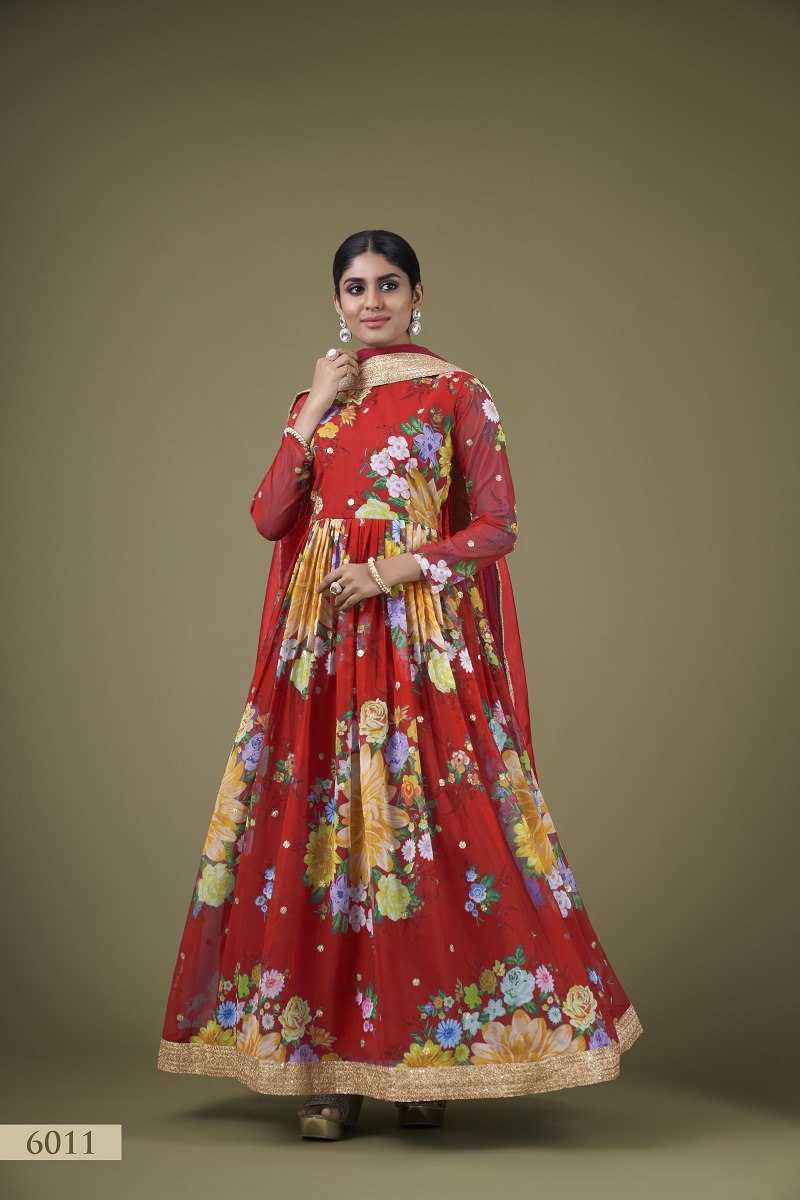 Ynf Faux Georgette RIN227 6011 Gowns Wholesale Fancy Gowns Designer Gowns Manufacturer
