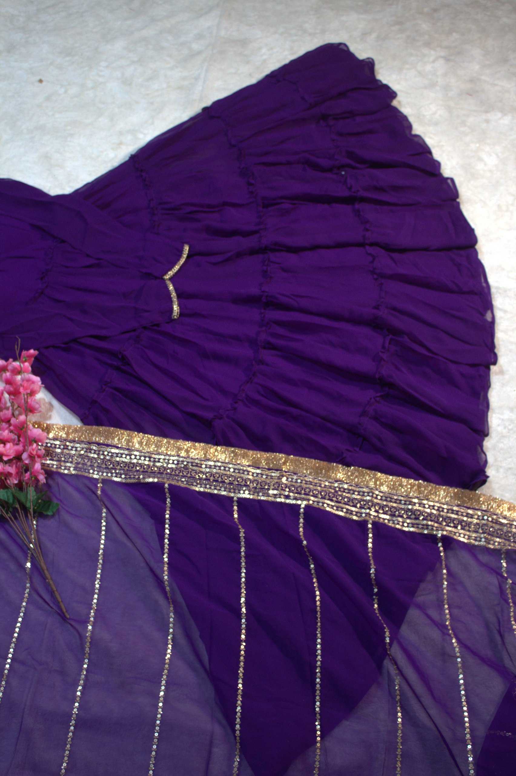 Ynf Faux Georgette RIN228 320 Gowns Wedding Collections Festive Collections Wholesale Georgette Gown Gown With Dupatta Lace Gowns Manufacturer