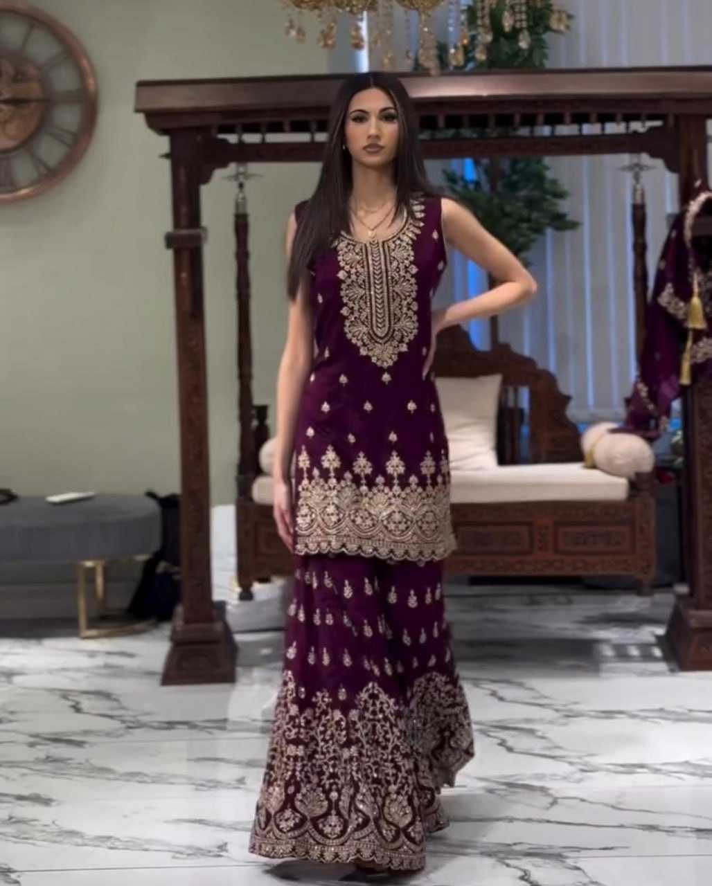 Ynf Faux Georgette RIN232 58 Suits & Dresses Wedding Collections Festive Collections Wholesale Georgette Suit Designer Suits Embroidered Suits Manufacturer