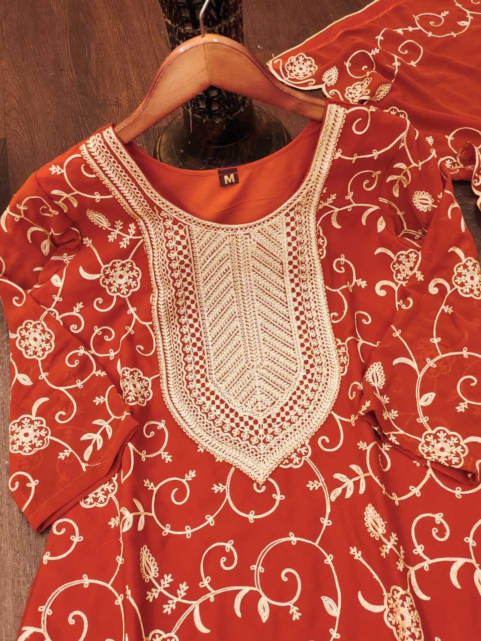 Ynf Faux Georgette RIN232 71 Suits & Dresses Wedding Collections Festive Collections Wholesale Sharara Salwar Suits Georgette Suit Embroidered Suits Manufacturer