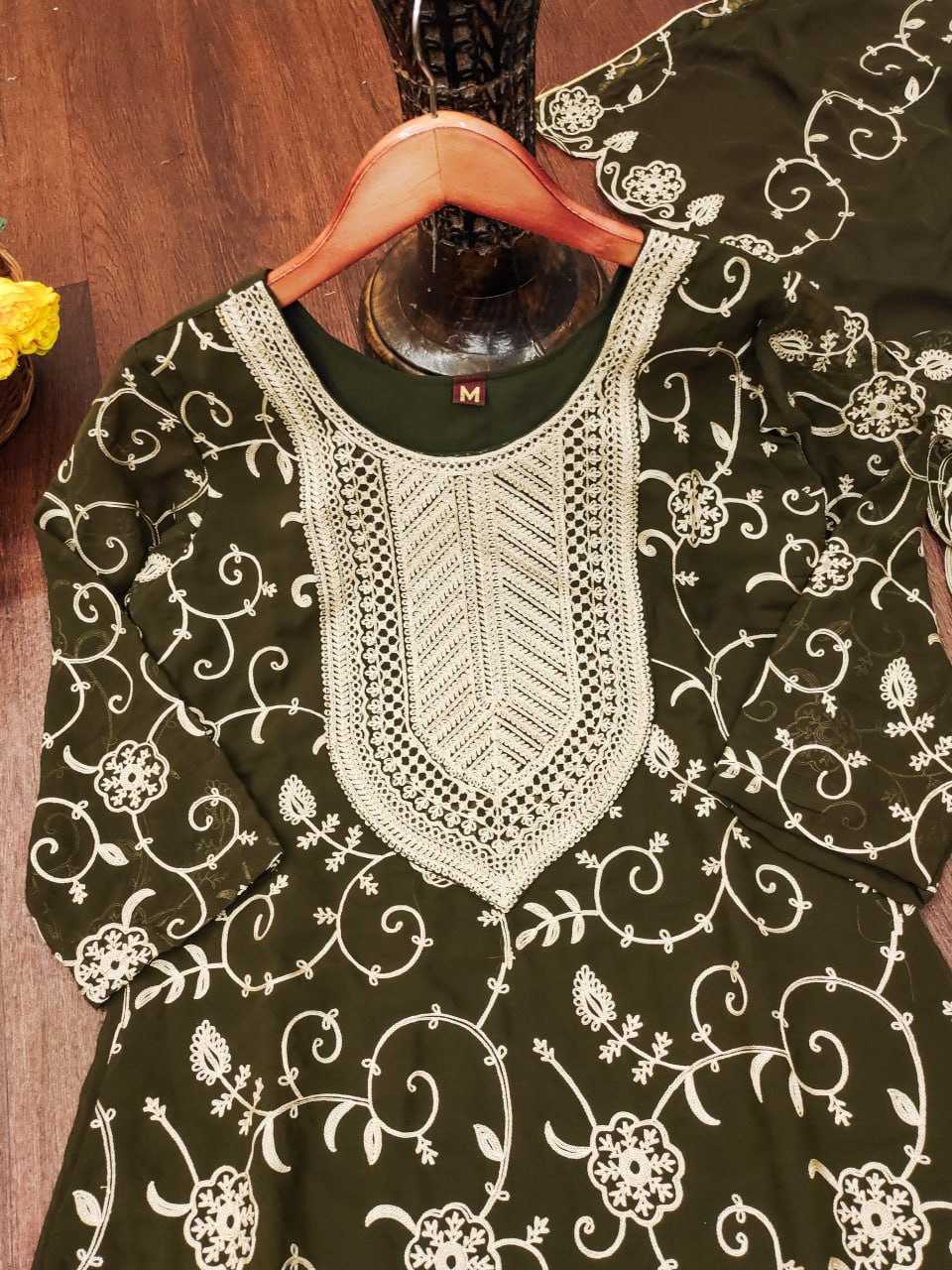 Ynf Faux Georgette RIN232 71 Suits & Dresses Wedding Collections Festive Collections Wholesale Sharara Salwar Suits Georgette Suit Embroidered Suits Manufacturer