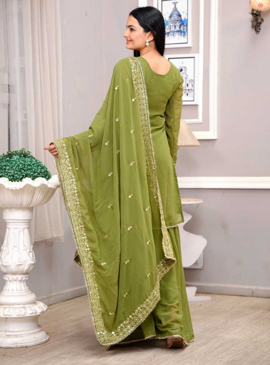 Ynf Faux Georgette RIN232 85 Suits & Dresses Wholesale Sharara Salwar Suits Embroidery Suits Manufacturer