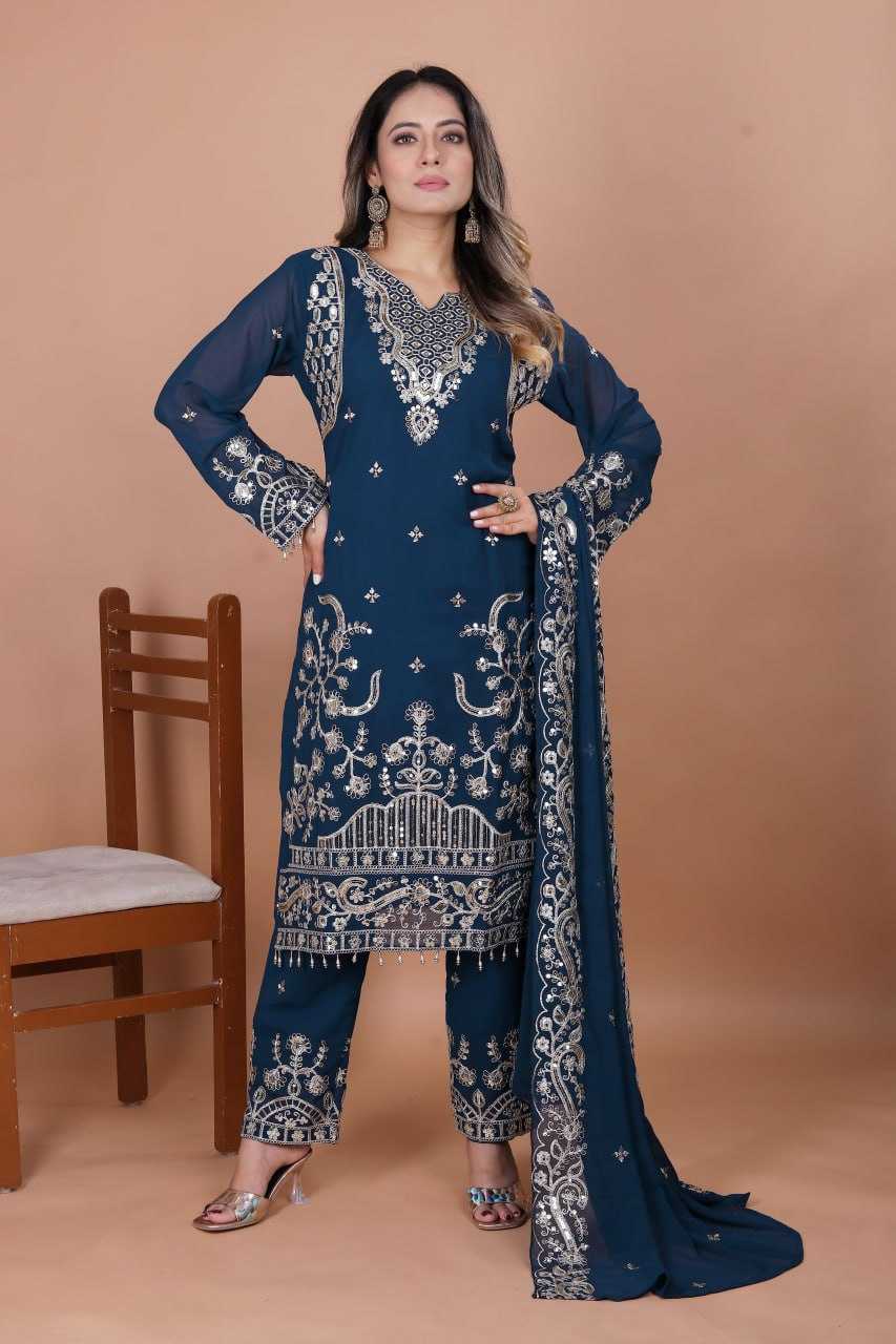 Ynf Faux Georgette RIN232 89 Suits & Dresses Wholesale Ladies Suits Embroidery Suits Wedding guest dresses Manufacturer