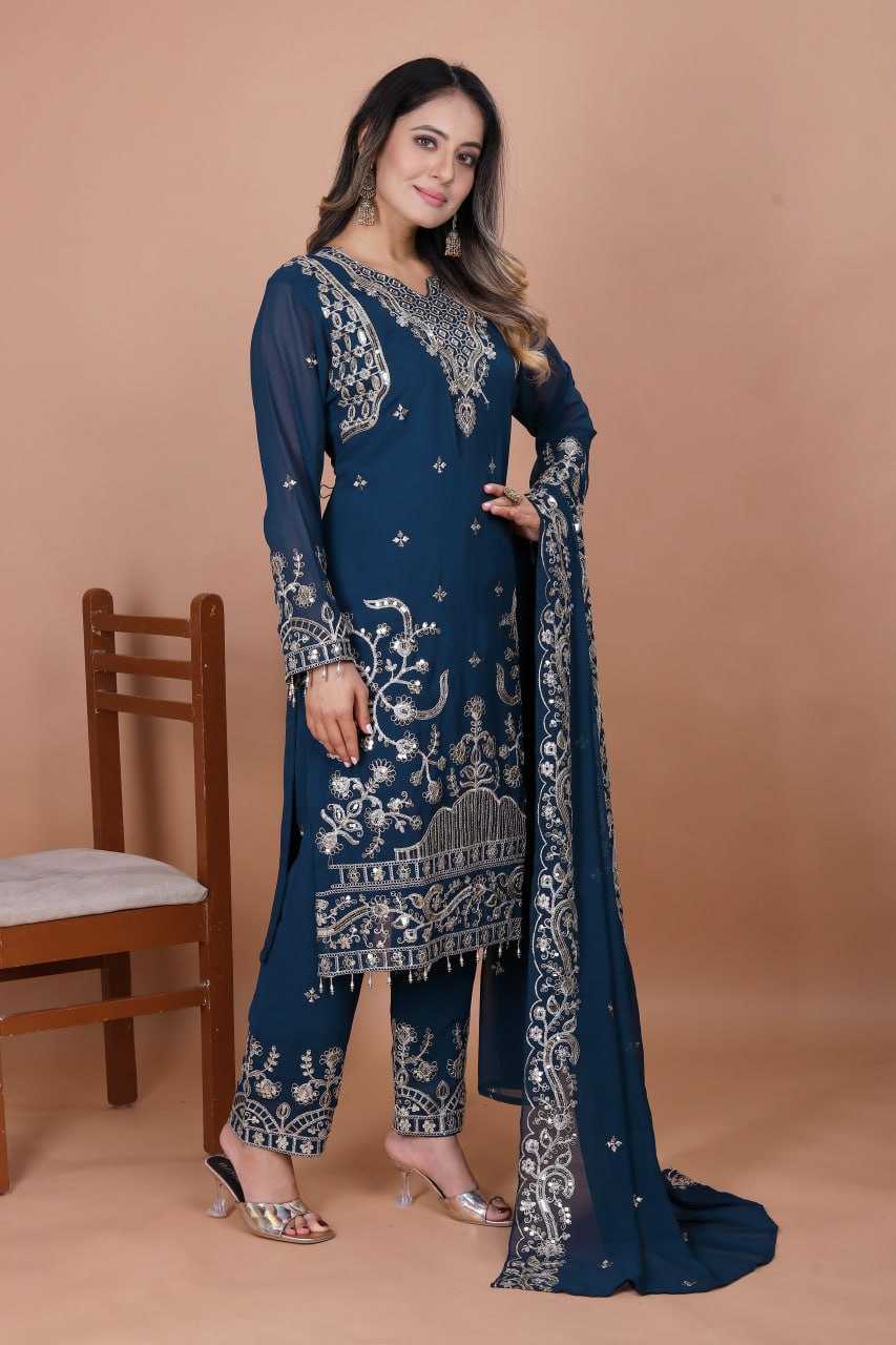Ynf Faux Georgette RIN232 89 Suits & Dresses Wholesale Ladies Suits Embroidery Suits Wedding guest dresses Manufacturer