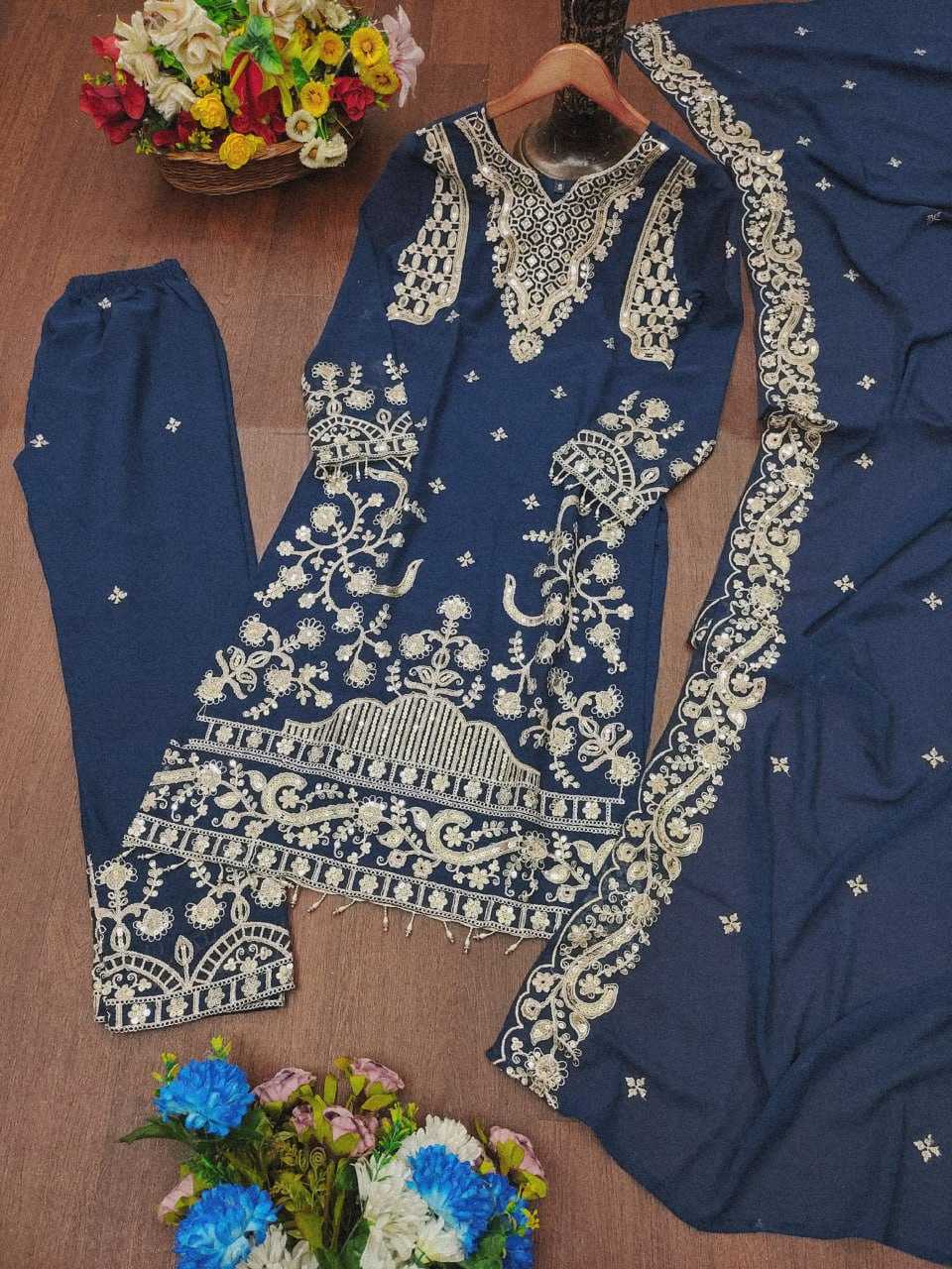 Ynf Faux Georgette RIN232 89 Suits & Dresses Wholesale Ladies Suits Embroidery Suits Wedding guest dresses Manufacturer