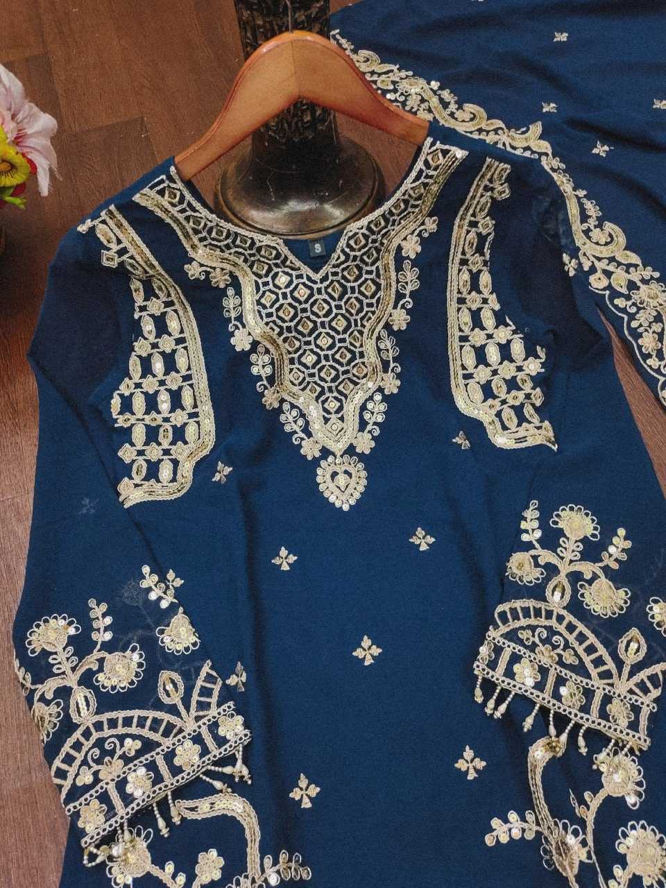 Ynf Faux Georgette RIN232 89 Suits & Dresses Wholesale Ladies Suits Embroidery Suits Wedding guest dresses Manufacturer