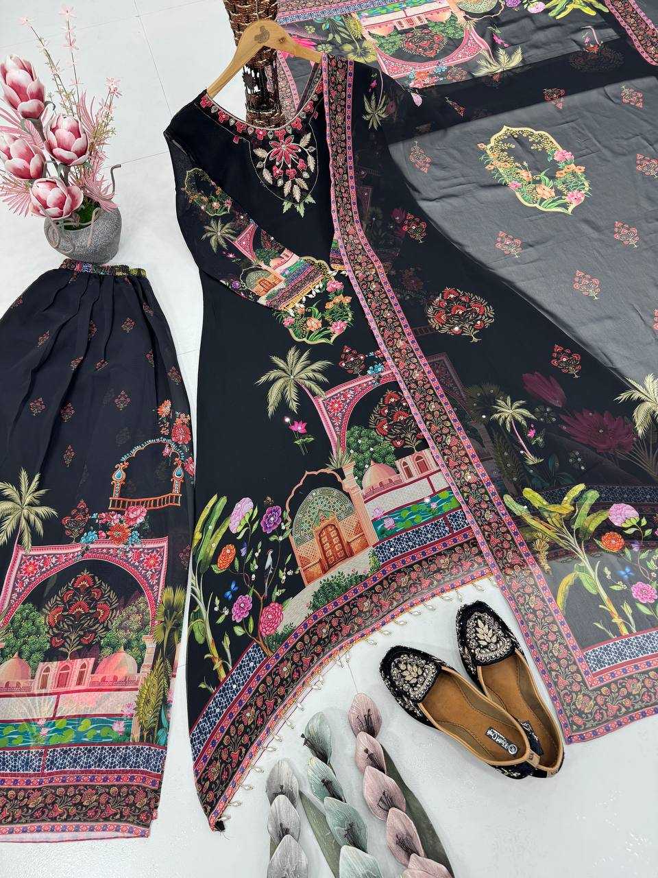 Ynf Faux Georgette Suits & Dresses Wholesale Ladies Suits Dresses Designer Suits Manufacturer