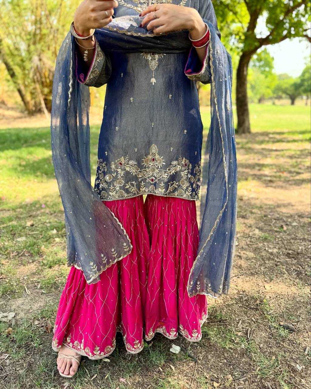 Ynf FENDY RIN110 380 Suits & Dresses Wholesale Sharara Salwar Suits Embroidery Suits Manufacturer
