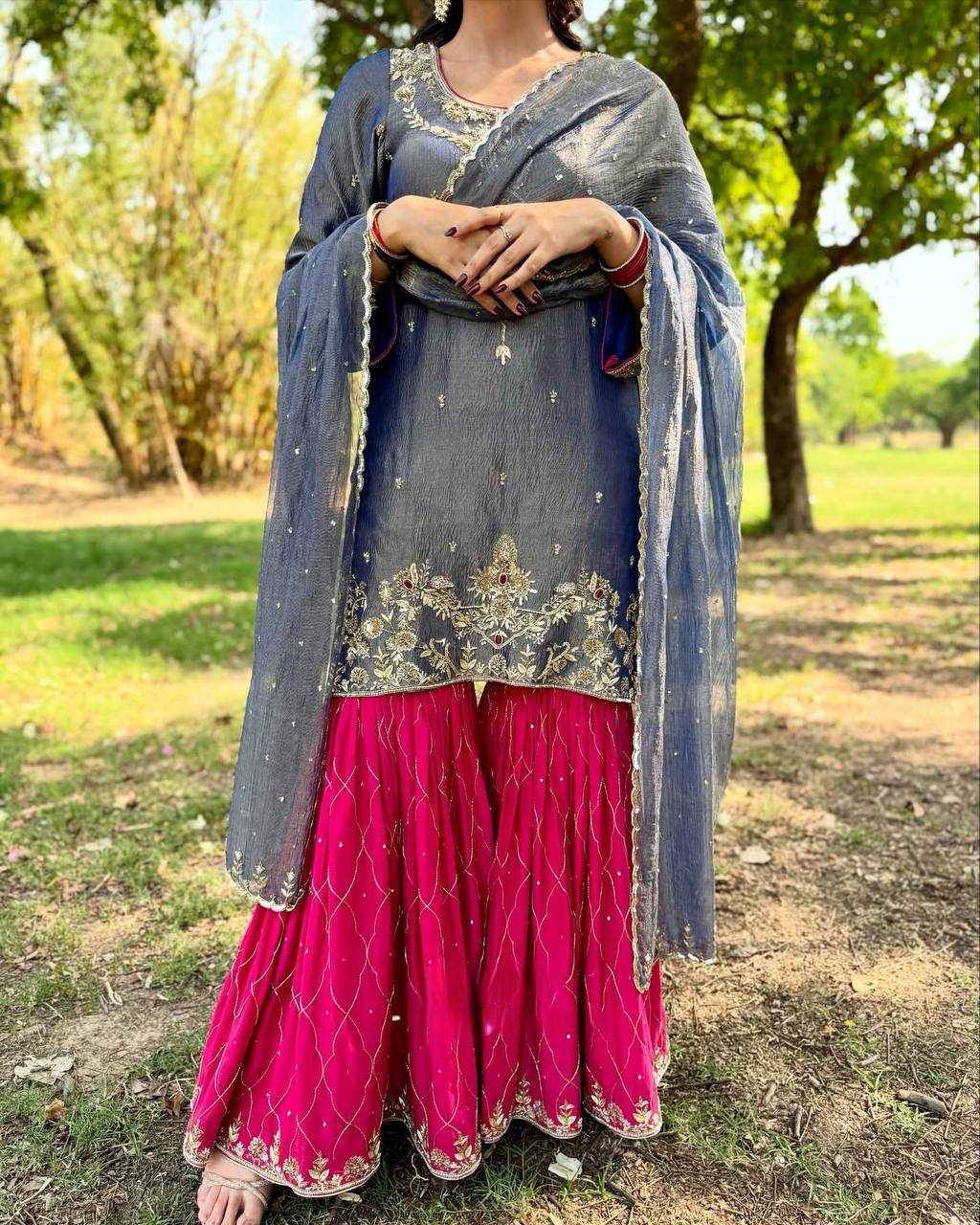 Ynf FENDY RIN110 380 Suits & Dresses Wholesale Sharara Salwar Suits Embroidery Suits Manufacturer