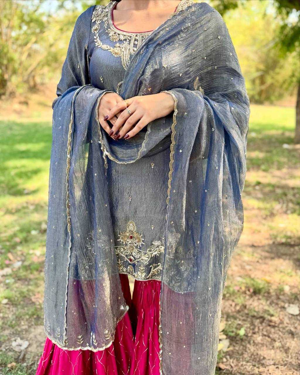 Ynf FENDY RIN110 380 Suits & Dresses Wholesale Sharara Salwar Suits Embroidery Suits Manufacturer