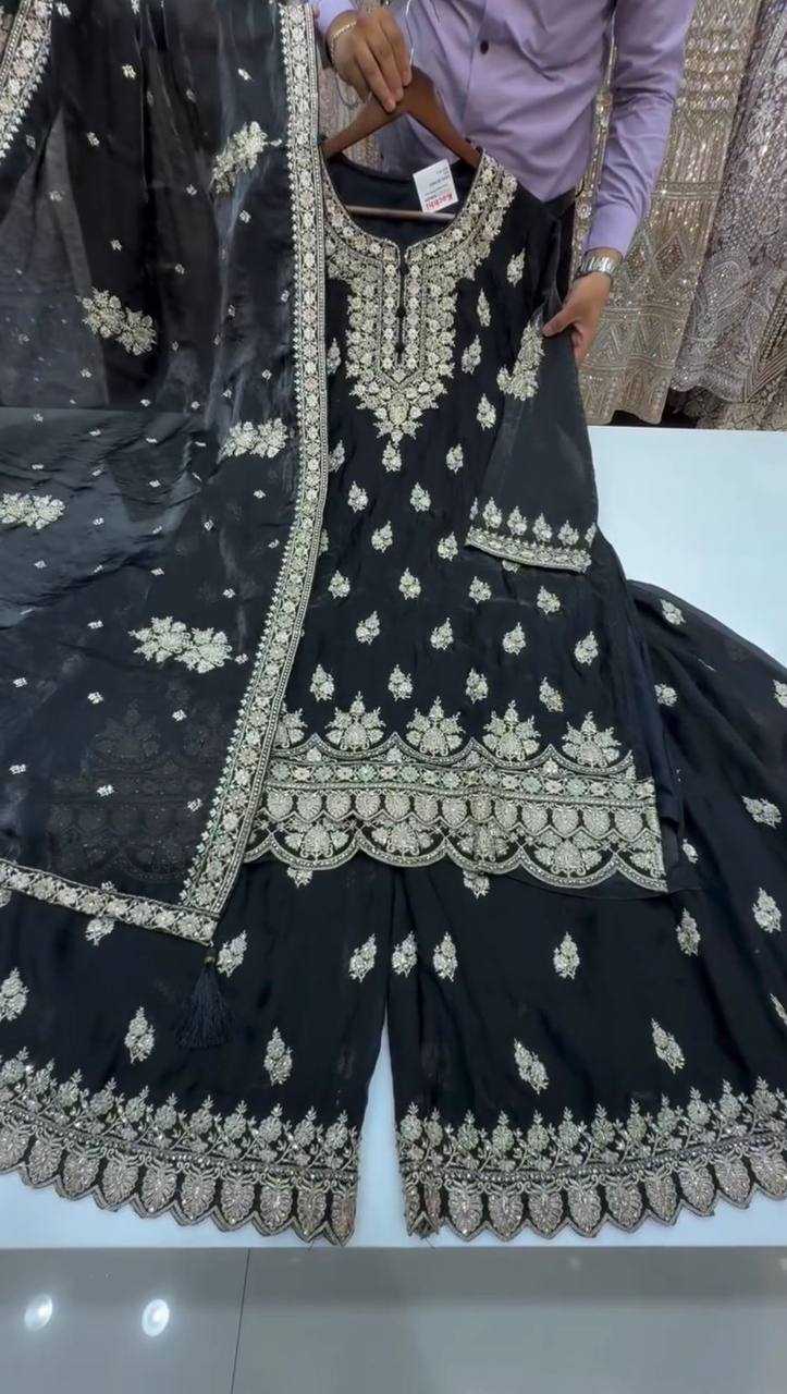 Ynf FENDY RIN141 1975 Suits & Dresses Wholesale Sharara Salwar Suits Embroidery Suits Manufacturer