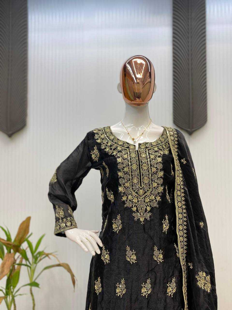Ynf FENDY RIN141 1975 Suits & Dresses Wholesale Sharara Salwar Suits Embroidery Suits Manufacturer