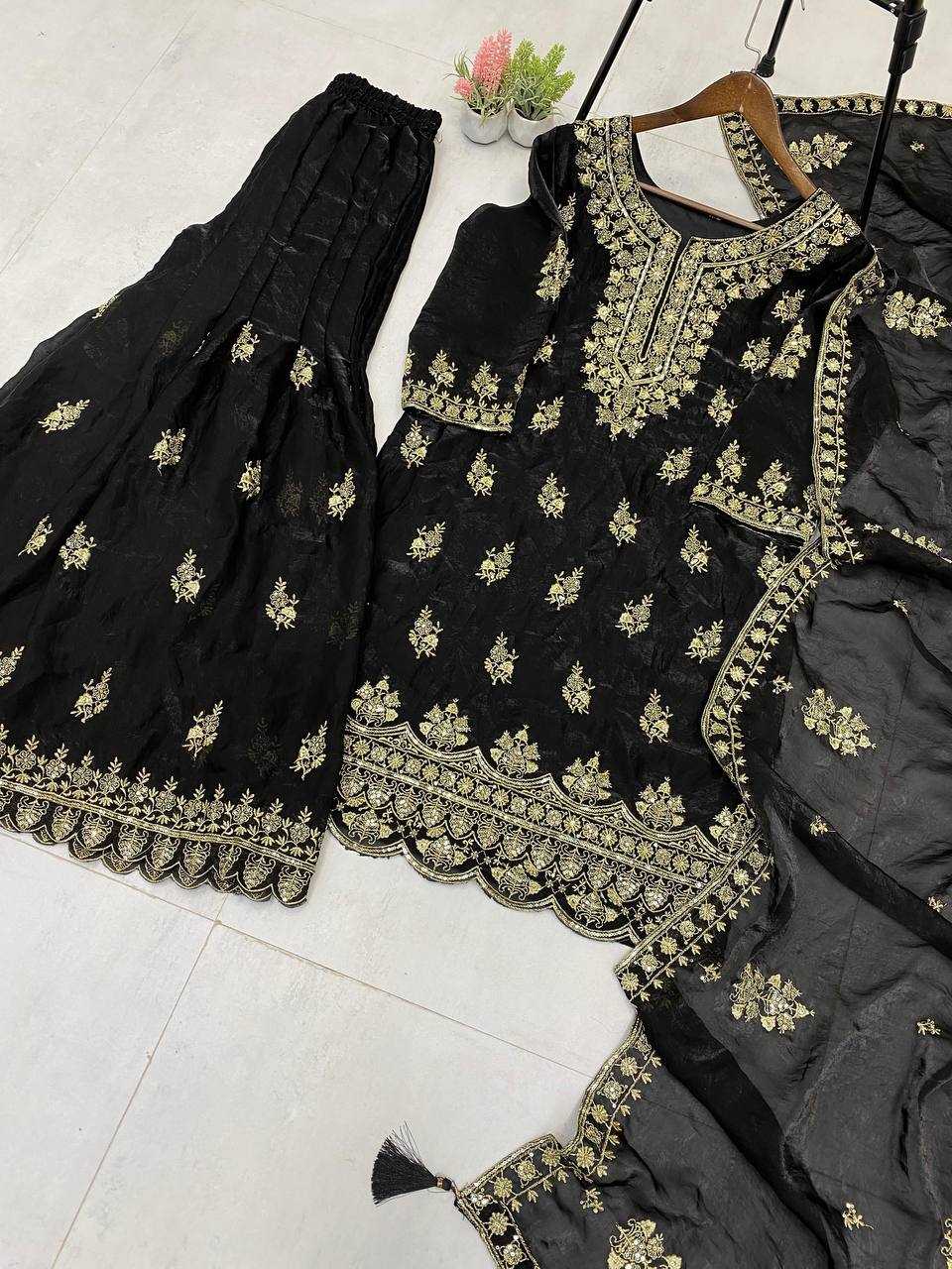Ynf FENDY RIN141 1975 Suits & Dresses Wholesale Sharara Salwar Suits Embroidery Suits Manufacturer