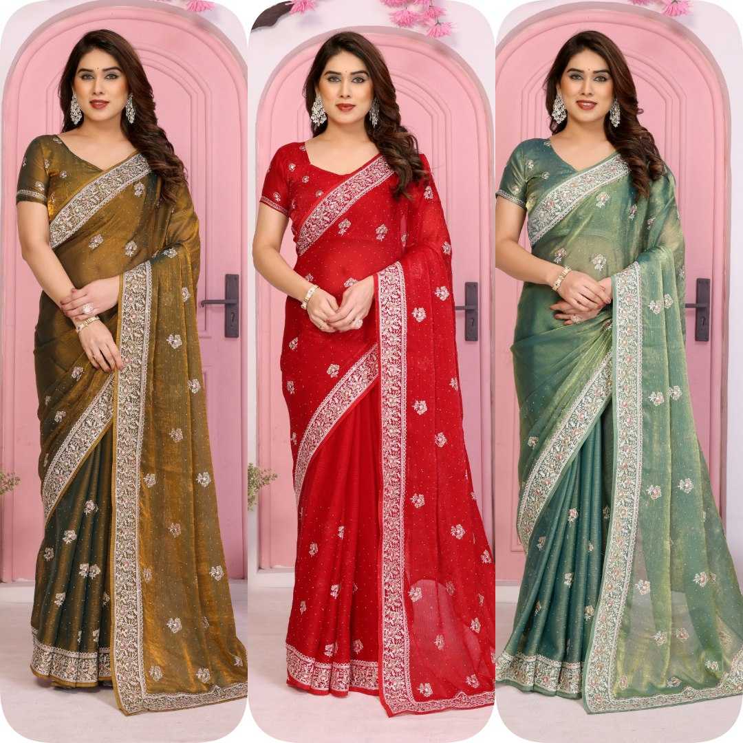 Ynf FENDY RIN188 Hammers2 Silk Sarees Wholesale Party Wear Silk Sarees Embroidered Silk Sarees Manufacturer