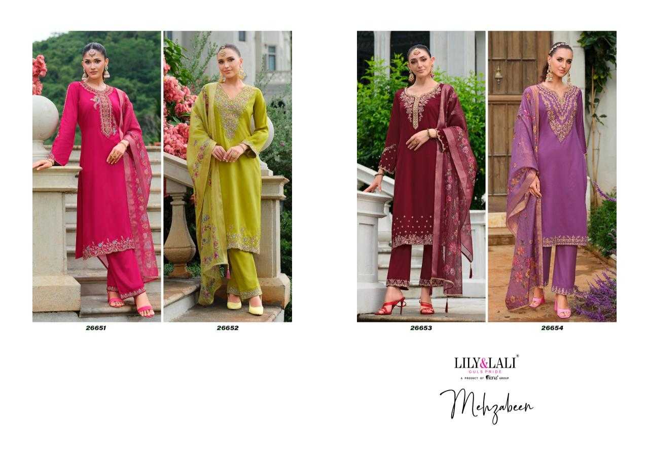 Ynf Gajji Silk RIN190 LILY & LALI-Mehzabeen Setwise Collections Wholesale Dresses & Suits Catalogs Manufacturer