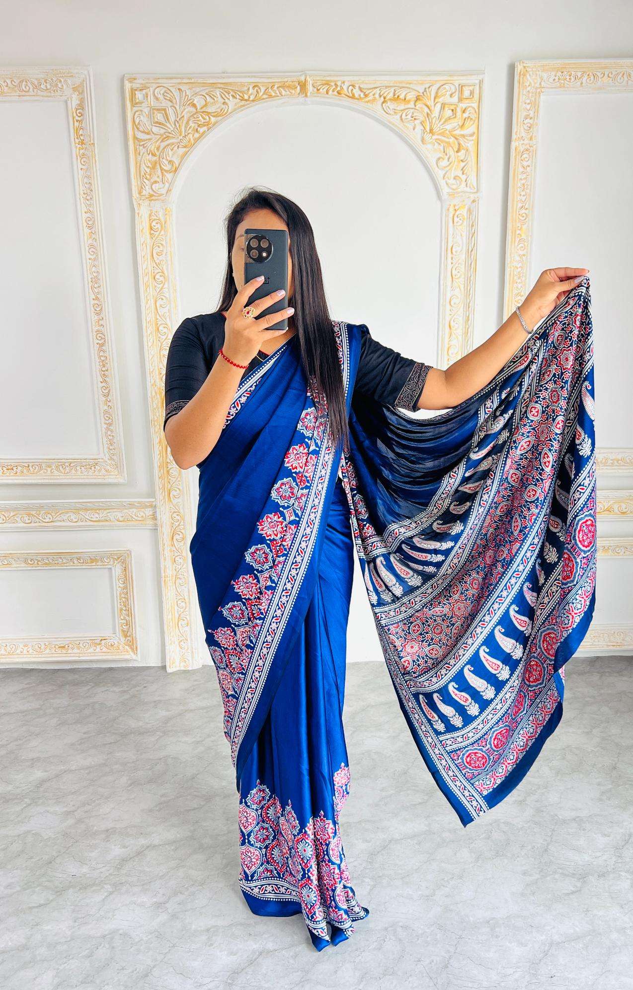 Ynf Gajji Silk RIN207 2206 Silk Sarees Wholesale Gajji Modal Sarees Fancy Printed Silk Sarees Manufacturer